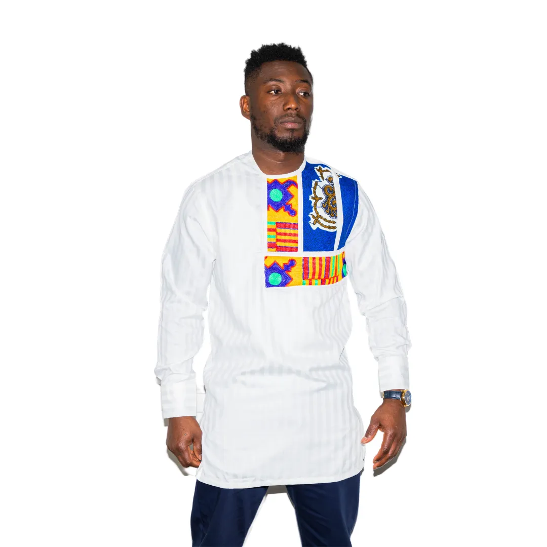 White Long Sleeve Jacob Shirt