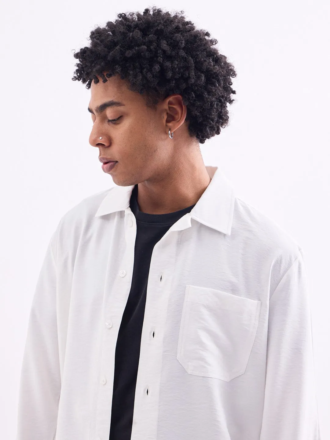 White Plain Summer Overshirt