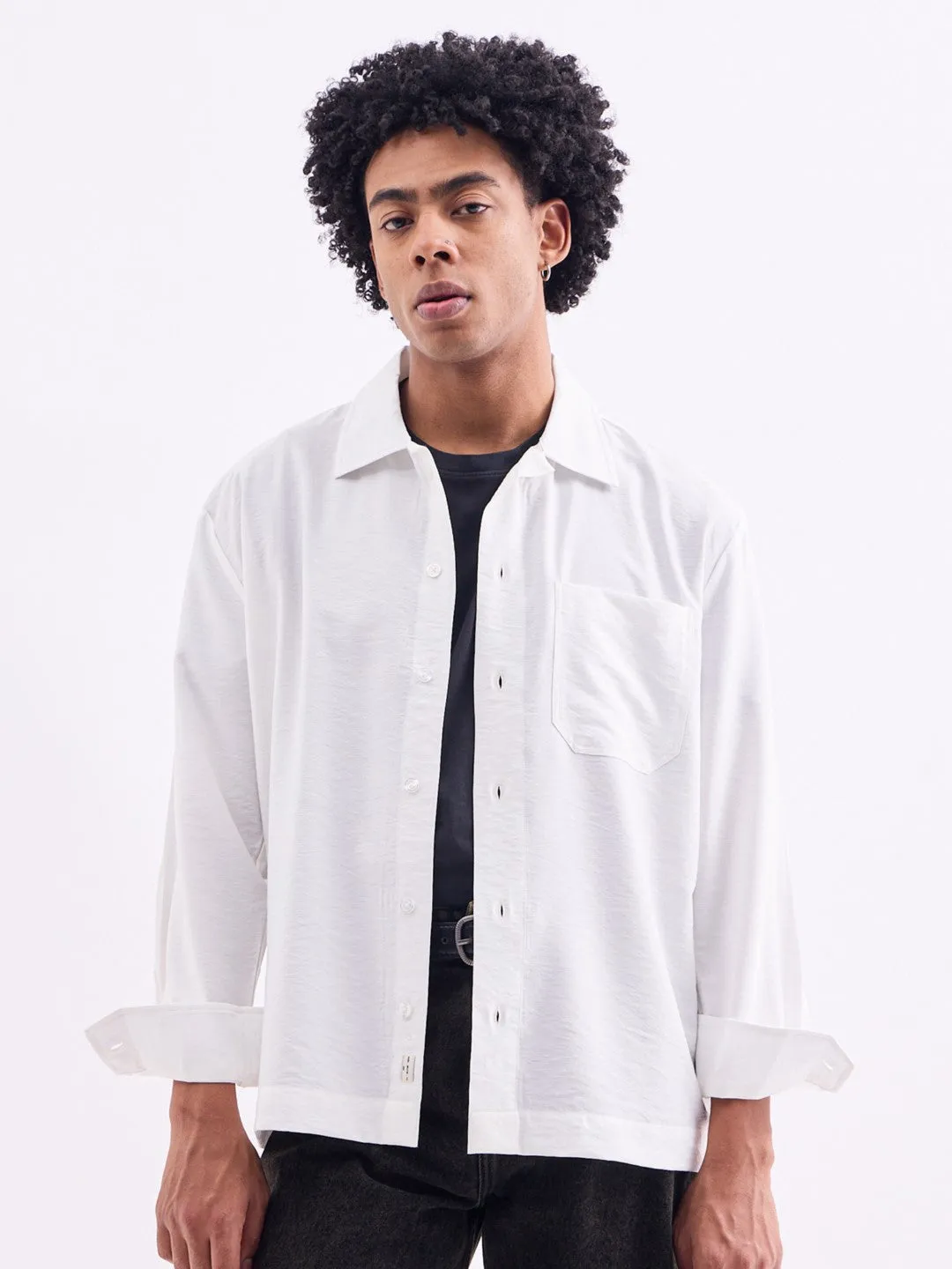White Plain Summer Overshirt