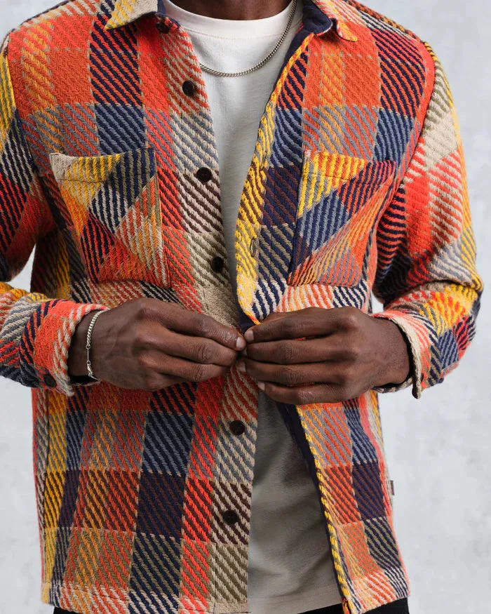 Whiting Overshirt Pike Check | Orange/Multi