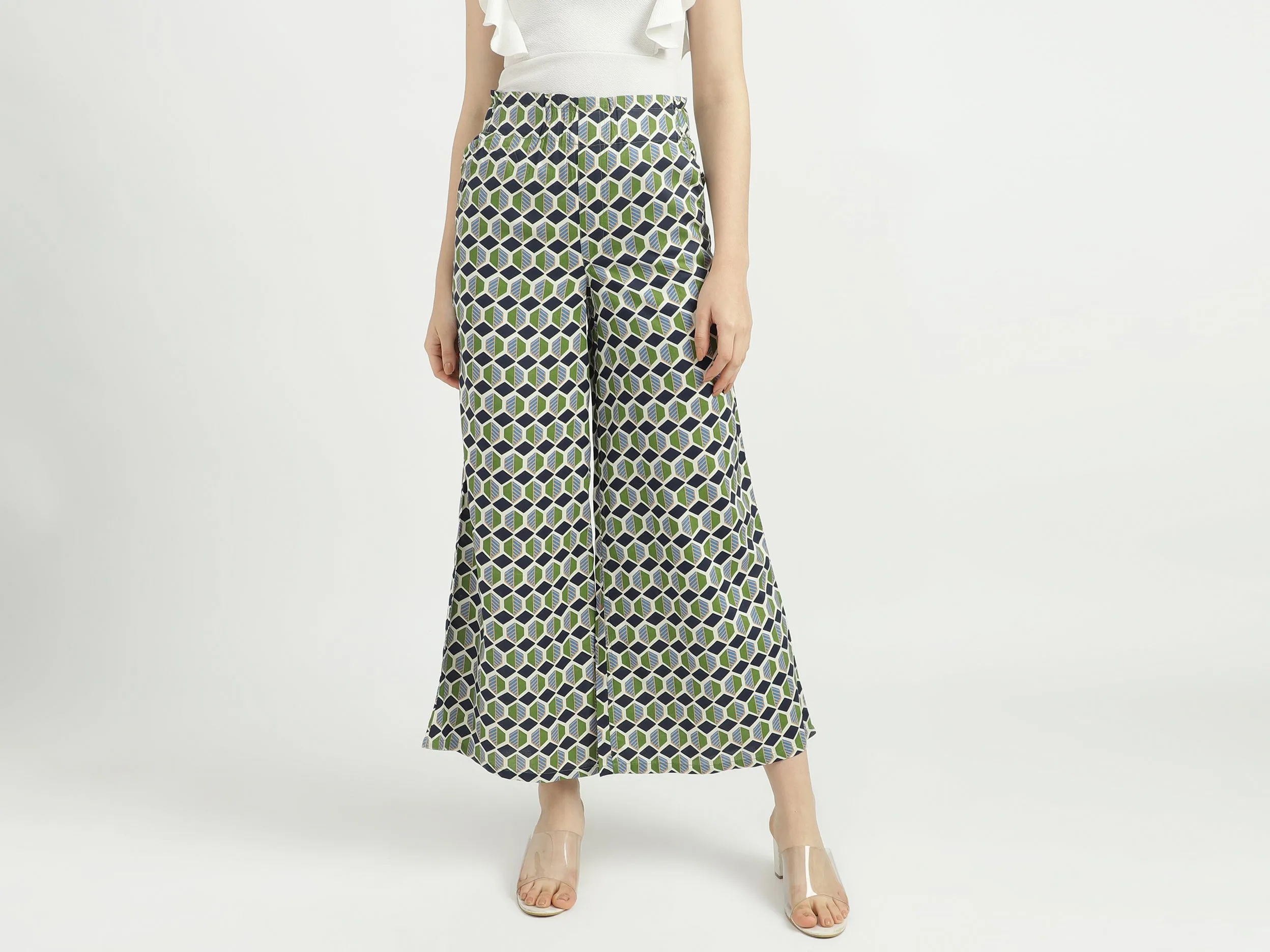 Women Printed Wide Leg Palazzo