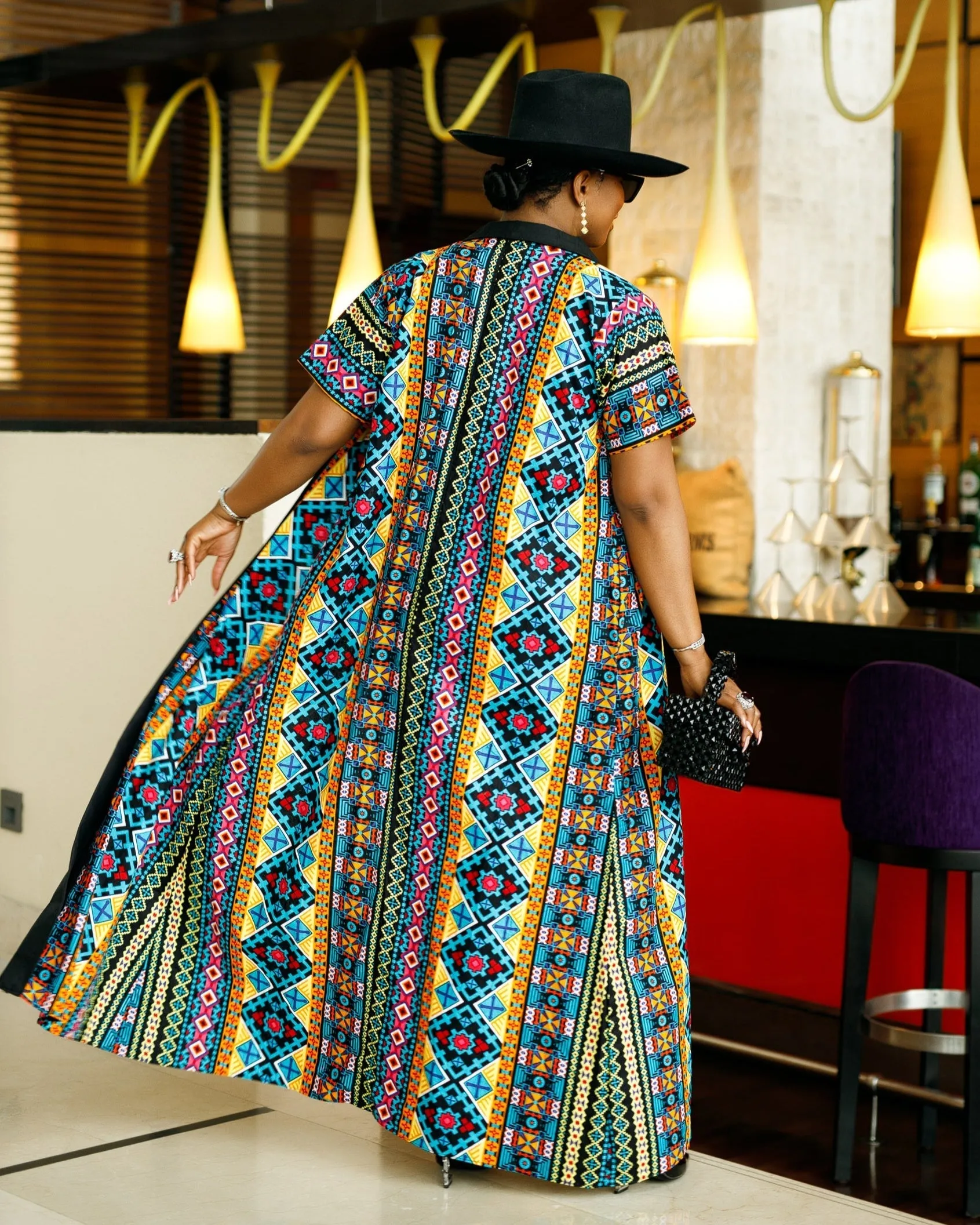 Women's Casual Print Kimono & Shorts Two Piece Set