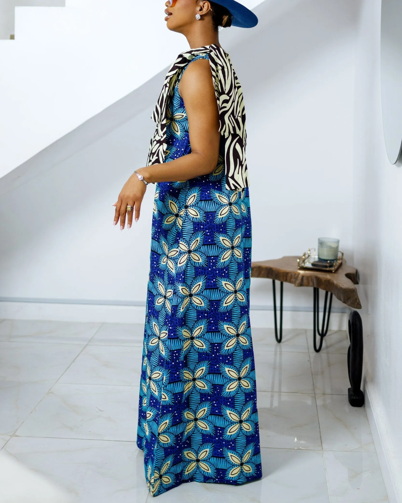 Women's Casual Print Sleeveless Maxi Dress