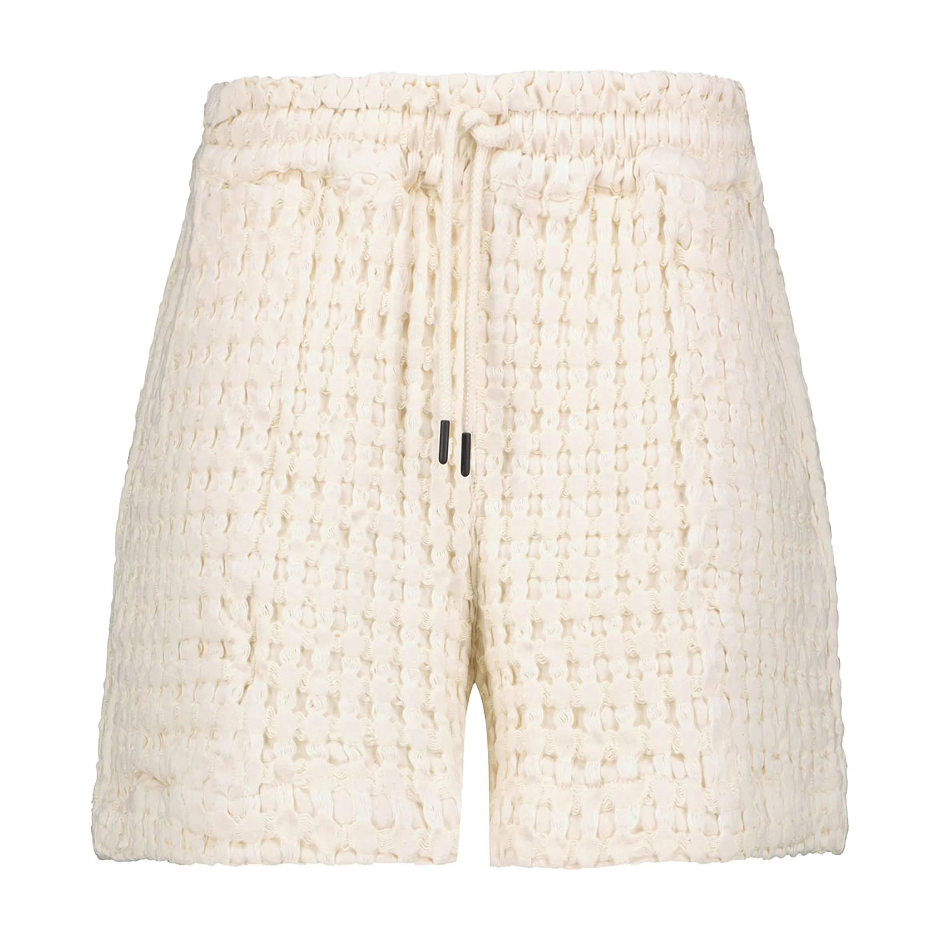 Women's Ecru Drizzle Waffle Shorts