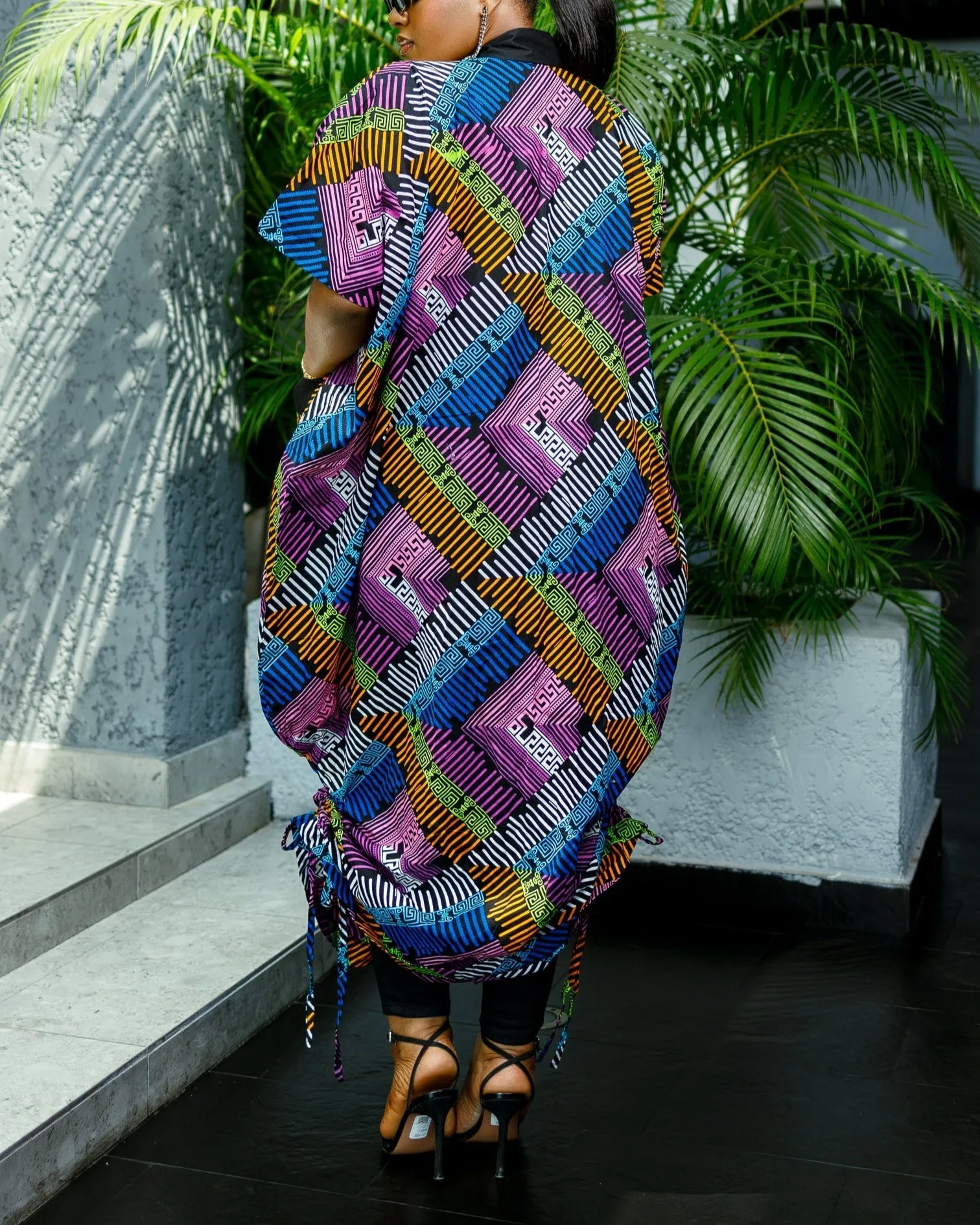 Women's Fashion Print Long Kimono Coat