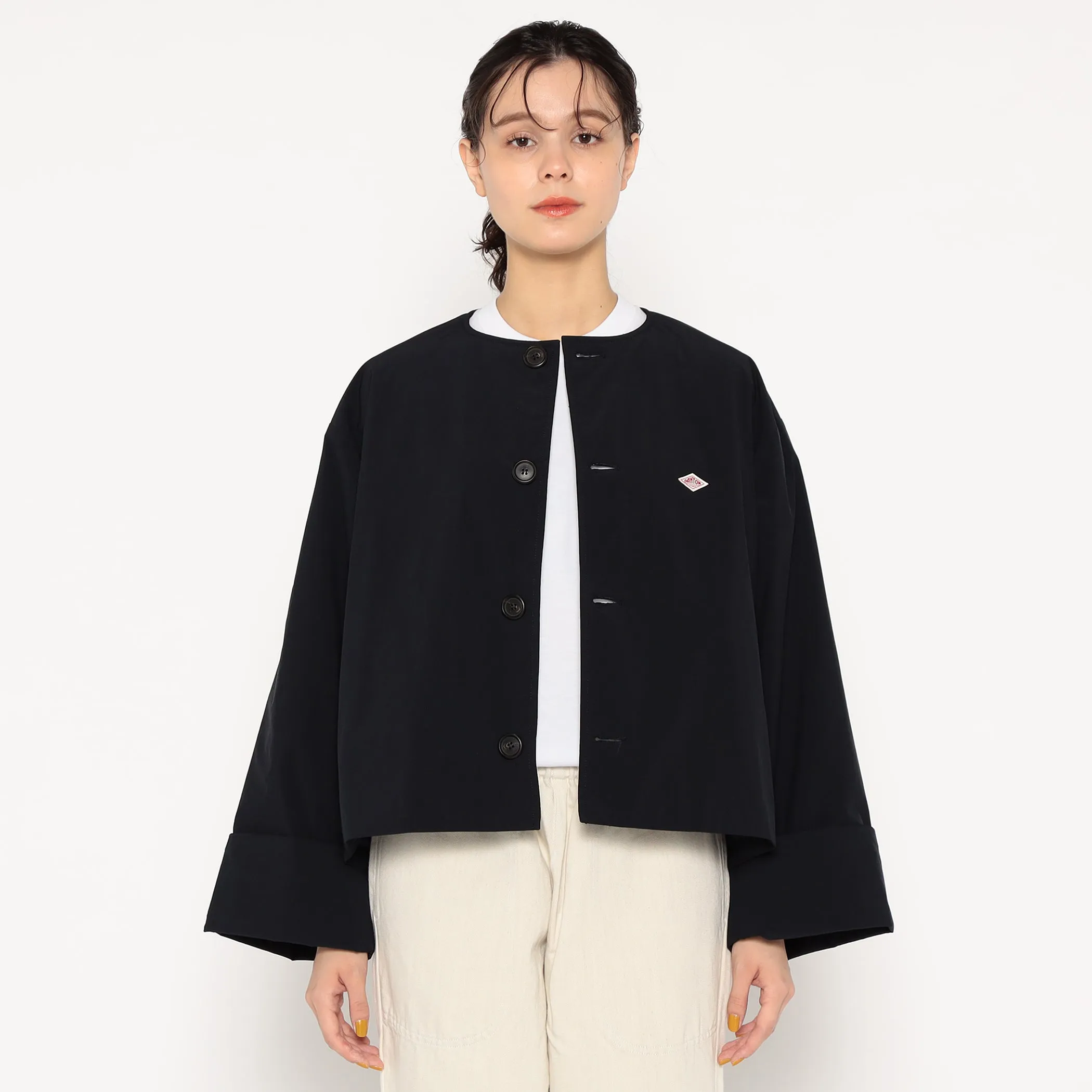 WOMEN'S INSULATION COLLARLESS WIDE JACKET