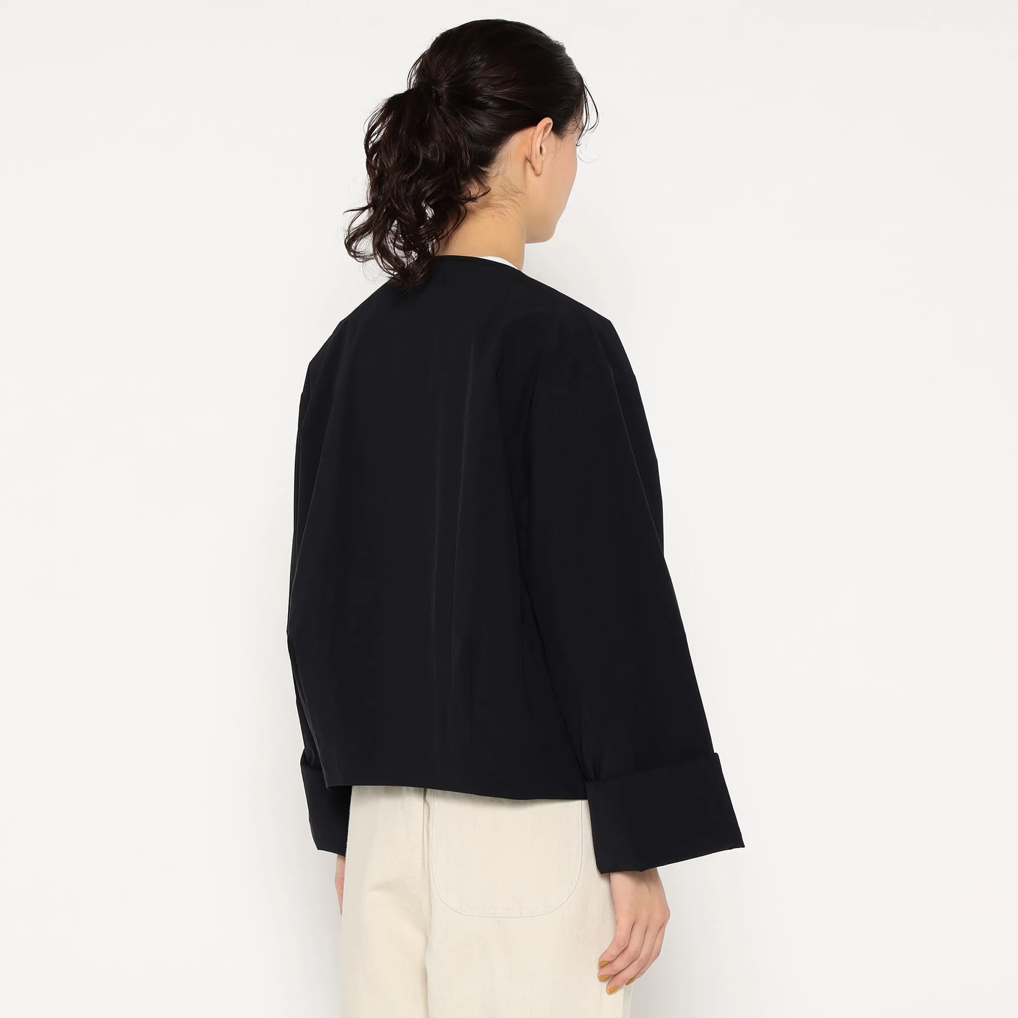 WOMEN'S INSULATION COLLARLESS WIDE JACKET