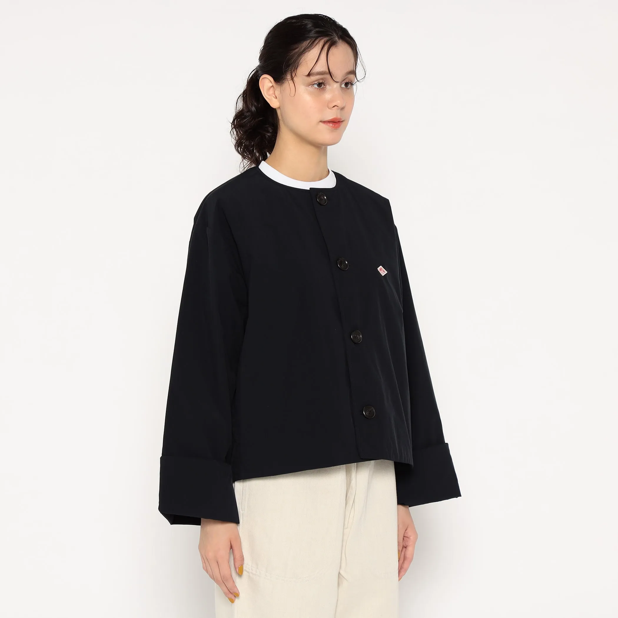 WOMEN'S INSULATION COLLARLESS WIDE JACKET