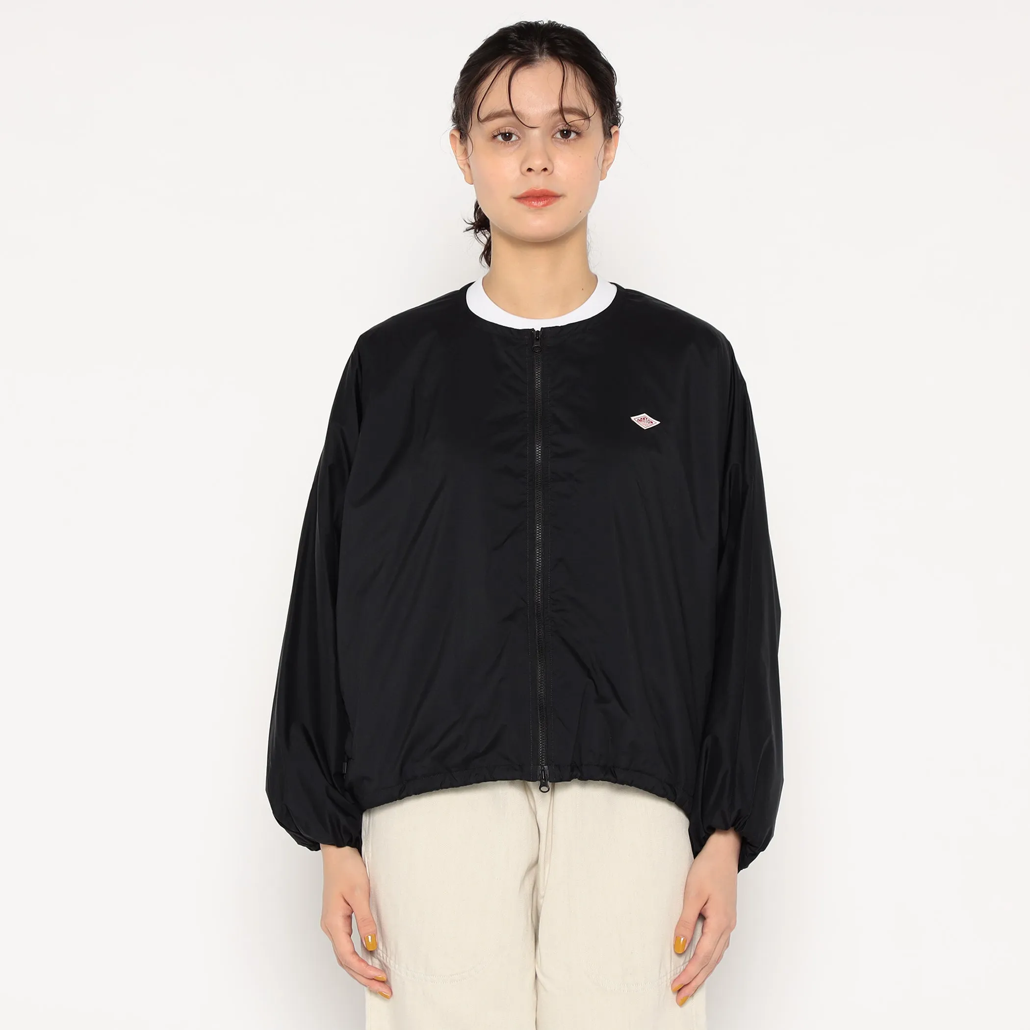 WOMEN'S INSULATION DOLMAN COLLARLESS JACKET