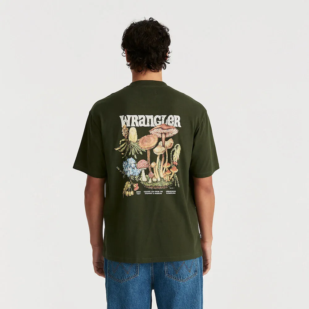 WRANGLER BOTANICALS SLACKER TEE DARK FOREST