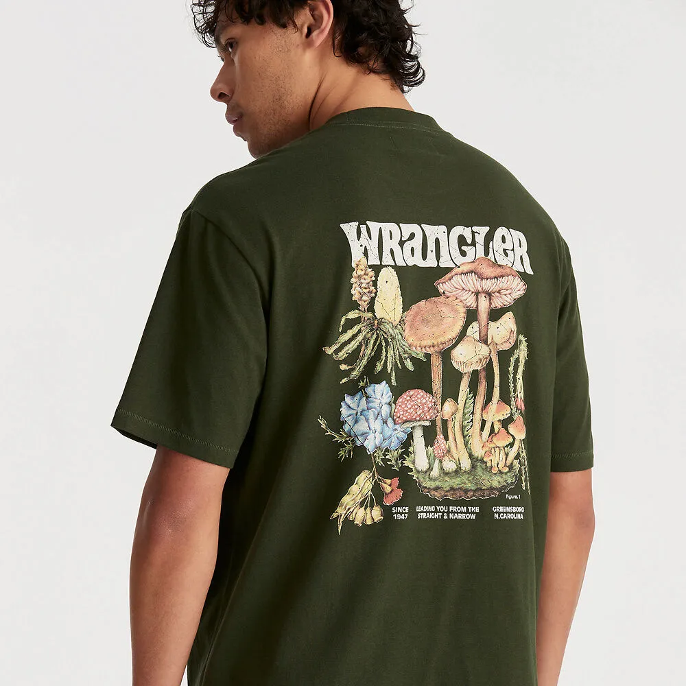 WRANGLER BOTANICALS SLACKER TEE DARK FOREST