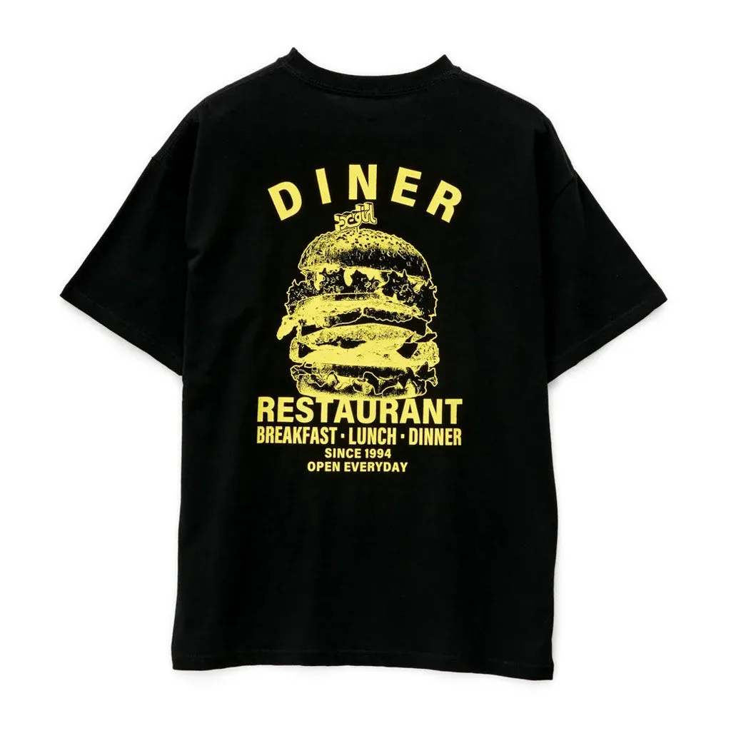 X-GIRL DINER RELAXED TEE - BLACK