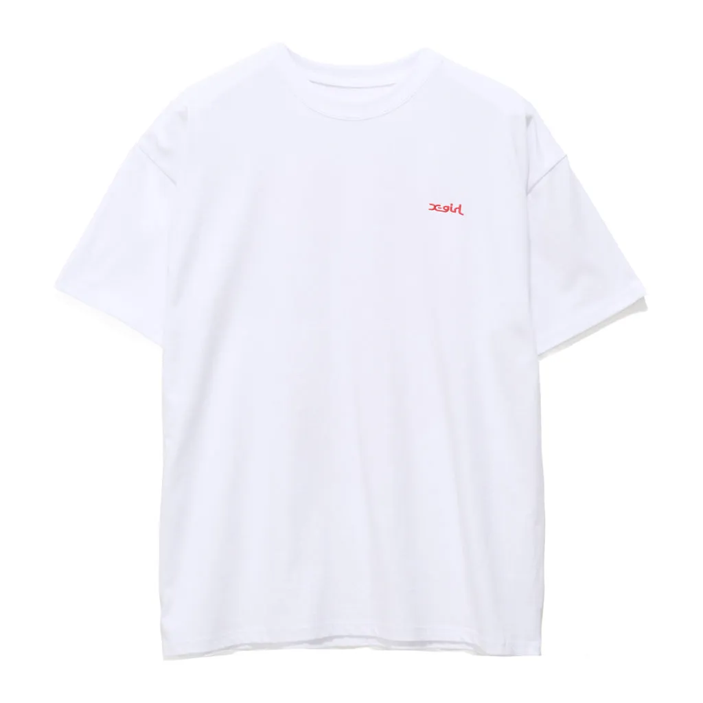 X-GIRL STRAWBERRY RELAXED TEE - WHITE