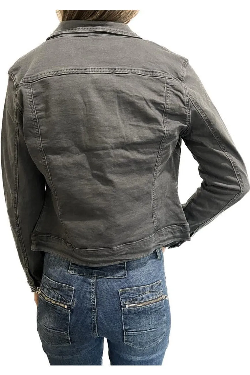ZABECCA THE LABEL Denim Jacket - Charcoal