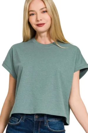 Zenana Premium Cotton Relaxed Crop Tee