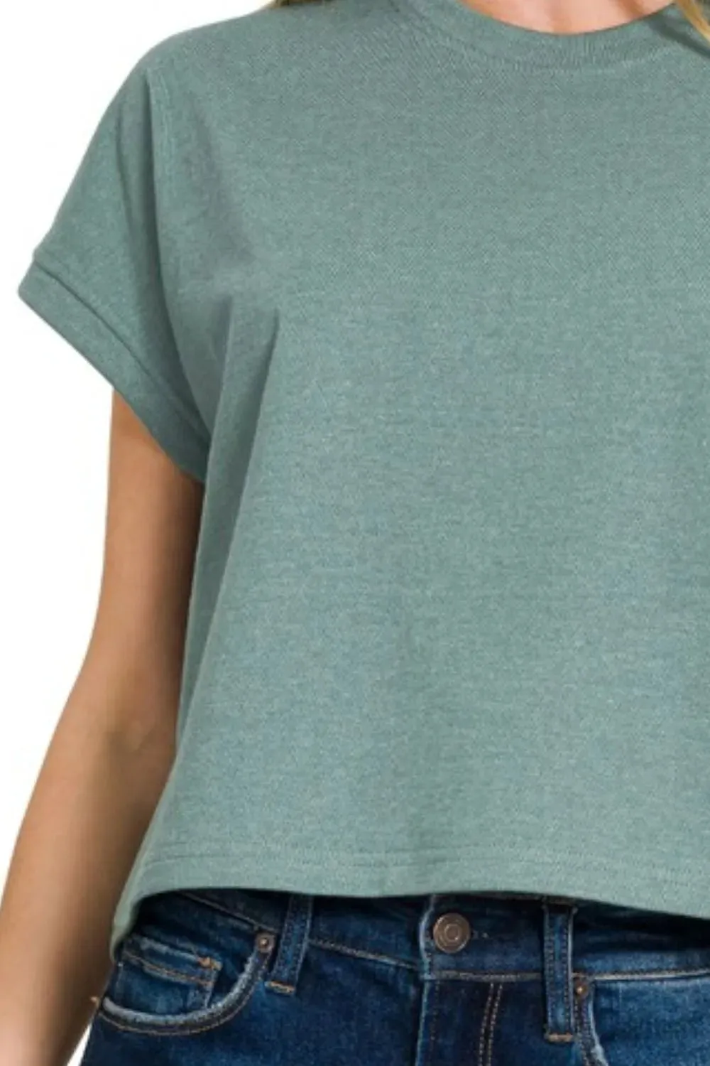 Zenana Premium Cotton Relaxed Crop Tee