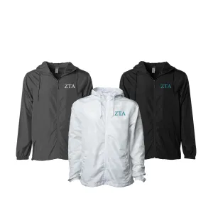 Zeta Tau Alpha Windbreaker Jacket - Letters