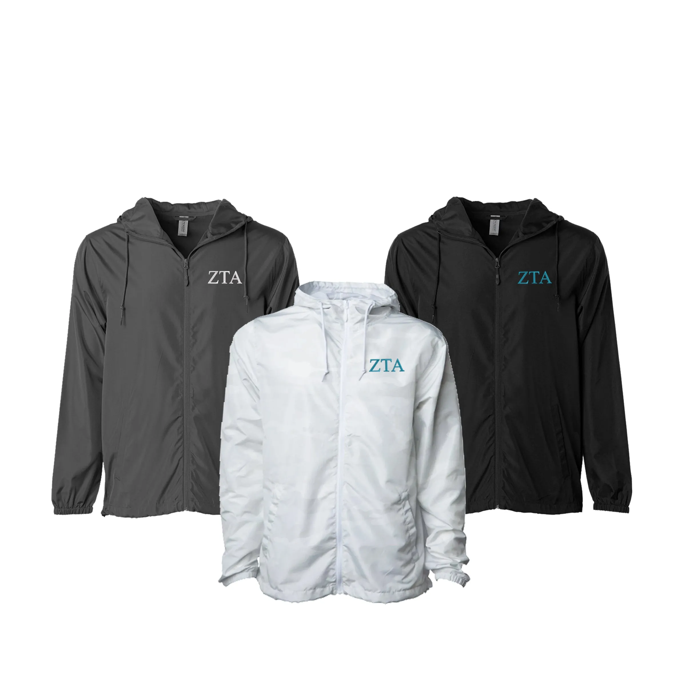 Zeta Tau Alpha Windbreaker Jacket - Letters