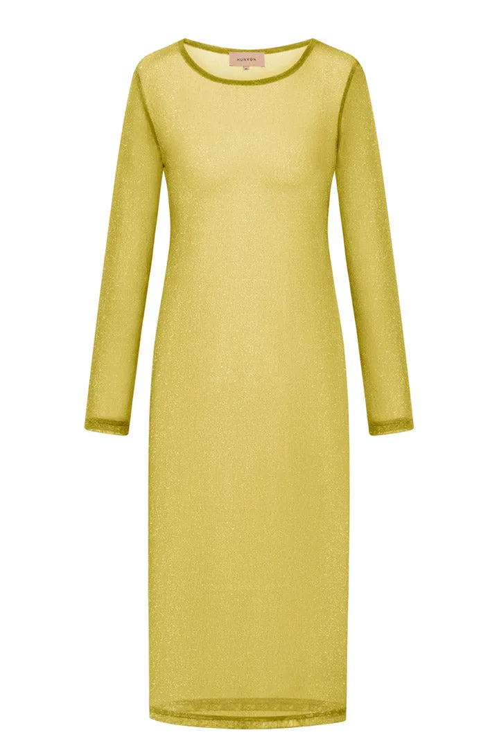 Zion Dress - Golden lime