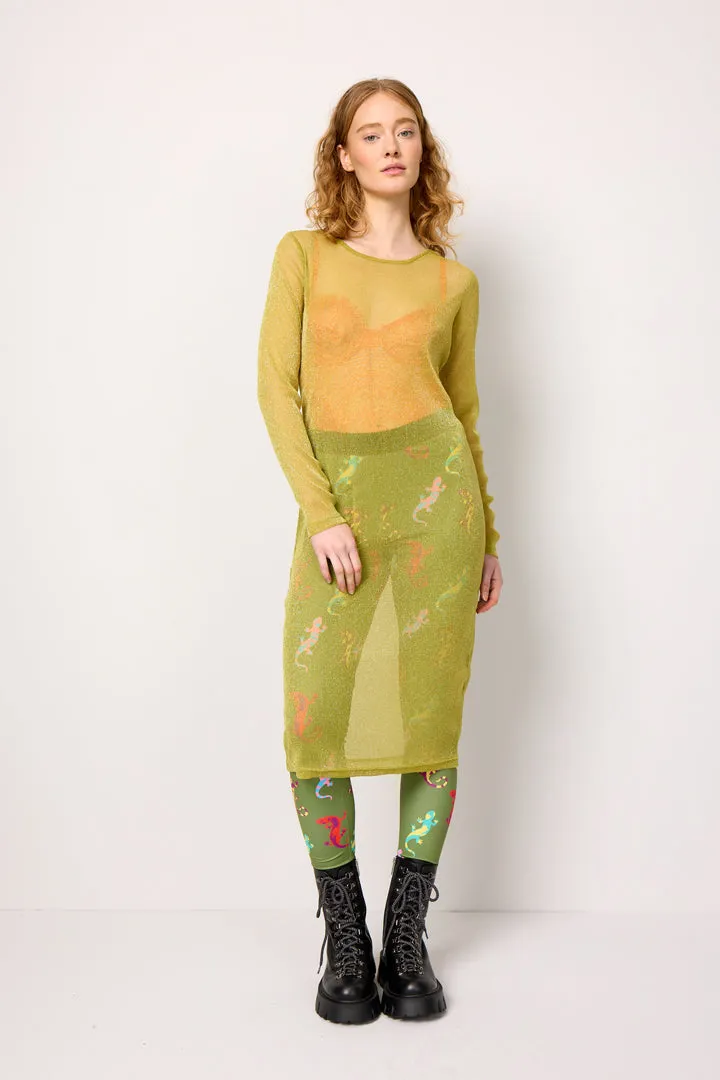 Zion Dress - Golden lime